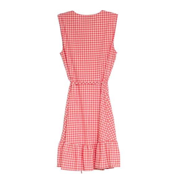 Southern Tide Pink Spring Ruffle Wrap Dress Picnic CottageCore Preppy Sundress - Picture 4 of 4